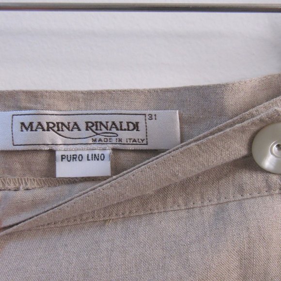 Marina Rinaldi Pure Linen Midi Skirt - Picture 2 of 5